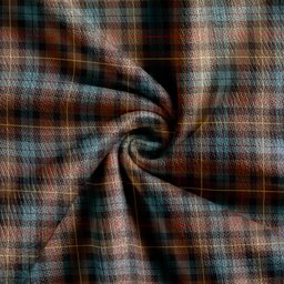 Scottish Rollo Weathered Clan Crest Tartan V neck Knitted Fleece Cardigans