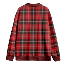 Scottish Marjoribanks Weathered Clan Crest Tartan V neck Knitted Fleece Cardigans
