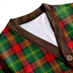Scottish Martin Ancient Clan Crest Tartan V neck Knitted Fleece Cardigans