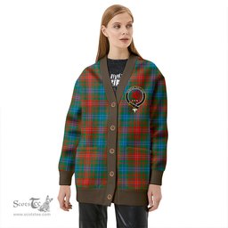 Scottish Wilson Ancient Clan Crest Tartan V neck Knitted Fleece Cardigans