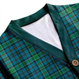 Scottish Weir Ancient Clan Crest Tartan V neck Knitted Fleece Cardigans