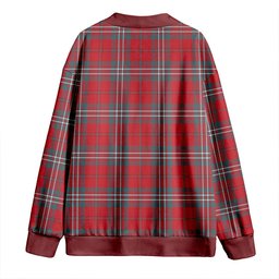 Scottish Scott Weathered Clan Crest Tartan V neck Knitted Fleece Cardigans