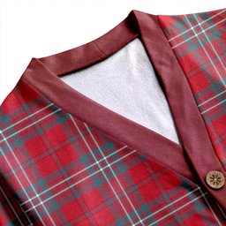 Scottish Scott Weathered Clan Crest Tartan V neck Knitted Fleece Cardigans
