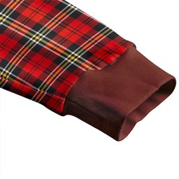 Scottish MacPherson of Cluny Red Ancient Clan Crest Tartan V neck Knitted Fleece Cardigans
