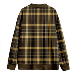 Scottish Raeburn Weathered Clan Crest Tartan V neck Knitted Fleece Cardigans