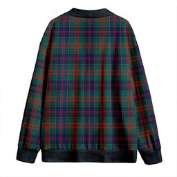 Scottish Stewart of Appin Hunting Modern Clan Crest Tartan V neck Knitted Fleece Cardigans