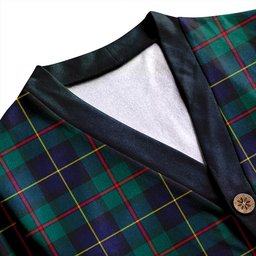 Scottish MacLeod of Assynt Modern Clan Crest Tartan V neck Knitted Fleece Cardigans