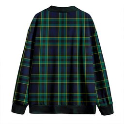 Scottish Mowat Modern Clan Crest Tartan V neck Knitted Fleece Cardigans