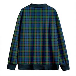 Scottish Murray Modern Clan Crest Tartan V neck Knitted Fleece Cardigans