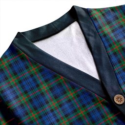 Scottish Murray Modern Clan Crest Tartan V neck Knitted Fleece Cardigans