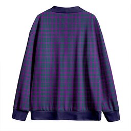 Scottish Rae Modern Clan Crest Tartan V neck Knitted Fleece Cardigans