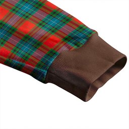 Scottish Manson Ancient Clan Crest Tartan V neck Knitted Fleece Cardigans