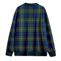 Scottish Muir Modern Clan Crest Tartan V neck Knitted Fleece Cardigans