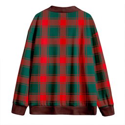 Scottish Middleton Weathered Clan Crest Tartan V neck Knitted Fleece Cardigans