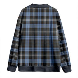 Scottish Melville Weathered Clan Crest Tartan V neck Knitted Fleece Cardigans