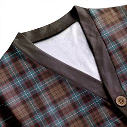 Scottish Hunter of Peebleshire Weathered Clan Crest Tartan V neck Knitted Fleece Cardigans