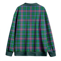 Scottish Pitcairn Hunting Ancient Clan Crest Tartan V neck Knitted Fleece Cardigans