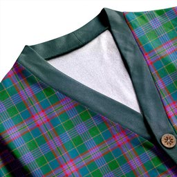 Scottish Pitcairn Hunting Ancient Clan Crest Tartan V neck Knitted Fleece Cardigans
