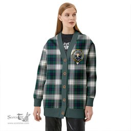 Scottish Murray of Atholl Dress (Murray Dress) Modern Clan Crest Tartan V neck Knitted Fleece Cardigans