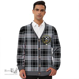 Scottish Moffat Ancient Clan Crest Tartan V neck Knitted Fleece Cardigans