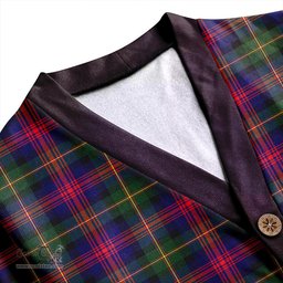 Scottish MacLennan Clan Crest Tartan V neck Knitted Fleece Cardigans