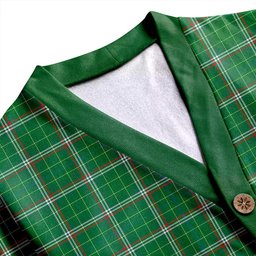 Scottish Toshach Ancient Clan Crest Tartan V neck Knitted Fleece Cardigans