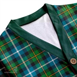 Scottish MacNeil of Barra (MacNeil/MacNeill) Ancient Clan Crest Tartan V neck Knitted Fleece Cardigans