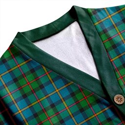 Scottish MacLeod of Harris (MacLeod Hunting) Ancient Clan Crest Tartan V neck Knitted Fleece Cardigans
