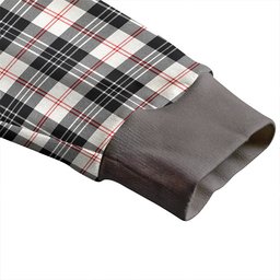 Scottish MacPherson of Cluny Black & White Weathered Clan Crest Tartan V neck Knitted Fleece Cardigans