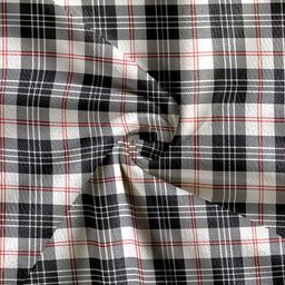 Scottish MacPherson of Cluny Black & White Weathered Clan Crest Tartan V neck Knitted Fleece Cardigans
