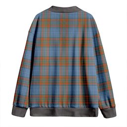 Scottish Ralston UK Weathered Clan Crest Tartan V neck Knitted Fleece Cardigans