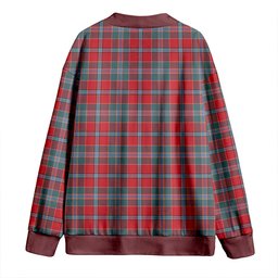 Scottish Murray of Abercairney Weathered Clan Crest Tartan V neck Knitted Fleece Cardigans