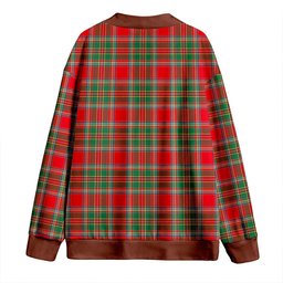 Scottish MacLeod of Gesto Modern Clan Crest Tartan V neck Knitted Fleece Cardigans