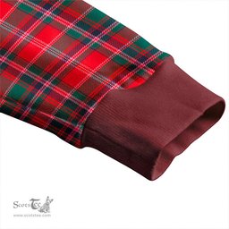 Scottish Somerville Modern Clan Crest Tartan V neck Knitted Fleece Cardigans
