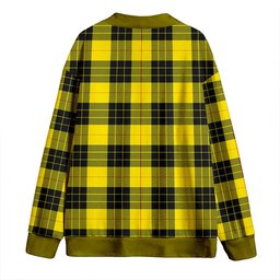 Scottish MacLeod of Lewis Modern Clan Crest Tartan V neck Knitted Fleece Cardigans