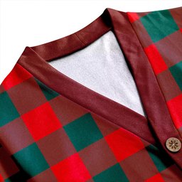 Scottish Moncrieffe Modern Clan Crest Tartan V neck Knitted Fleece Cardigans