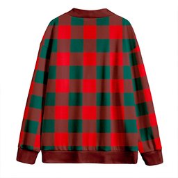 Scottish Moncrieffe Modern Clan Crest Tartan V neck Knitted Fleece Cardigans