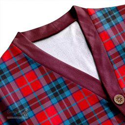 Scottish MacTavish Modern Clan Crest Tartan V neck Knitted Fleece Cardigans
