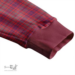 Scottish MacLeod of Tullibardine (Red MacLeod) Weathered Clan Crest Tartan V neck Knitted Fleece Cardigans