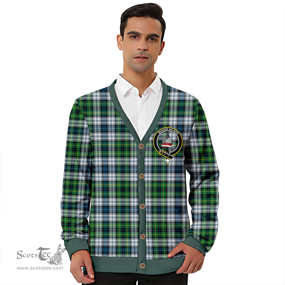 Scottish MacNeil of Barra (MacNeil/MacNeill) Paton Dress Modern Clan Crest Tartan V neck Knitted Fleece Cardigans