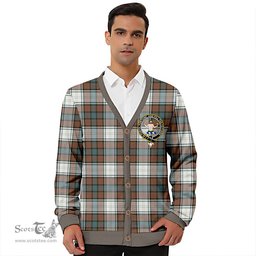 Scottish Murray of Atholl Dress (Murray Dress) Weathered Clan Crest Tartan V neck Knitted Fleece Cardigans