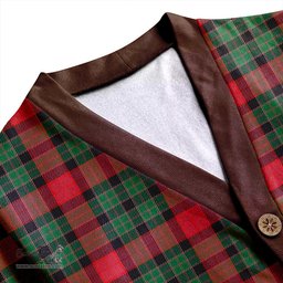 Scottish Murdoch Ancient Clan Crest Tartan V neck Knitted Fleece Cardigans