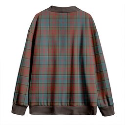 Scottish Stewart of Appin Hunting Weathered Clan Crest Tartan V neck Knitted Fleece Cardigans