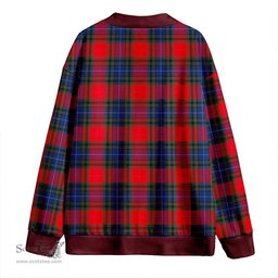 Scottish Manson Modern Clan Crest Tartan V neck Knitted Fleece Cardigans