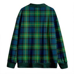 Scottish Sinclair of Ulster Modern Clan Crest Tartan V neck Knitted Fleece Cardigans