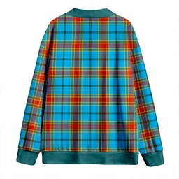 Scottish Traill (Trayle) Weathered Clan Crest Tartan V neck Knitted Fleece Cardigans