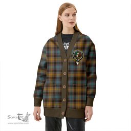 Scottish Watson (Wate/Watt) Weathered Clan Crest Tartan V neck Knitted Fleece Cardigans