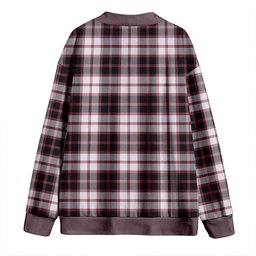 Scottish MacPherson of Pitmain Ancient Clan Crest Tartan V neck Knitted Fleece Cardigans