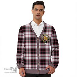 Scottish MacPherson of Pitmain Ancient Clan Crest Tartan V neck Knitted Fleece Cardigans