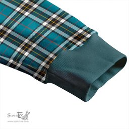 Scottish Thomson Blue (MacThomas Blue/Thompson Dress) Ancient Clan Crest Tartan V neck Knitted Fleece Cardigans